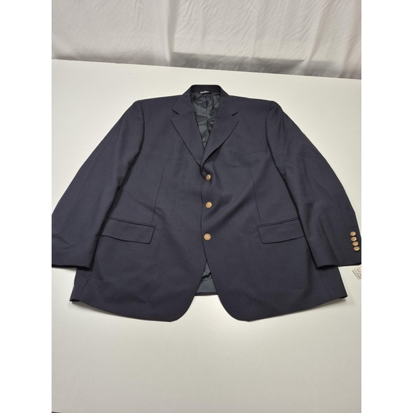 Majer Blazer Mens 50R Navy Super 120s Wool Sport Coat 3 Button NWT Jacket